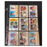 (9) 1977-1979 Topps Baseball Leaders Cards