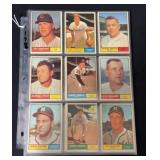 (45) 1961 Topps Baseball Cards