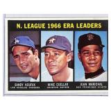 1967 Topps NL 1966 ERA Leaders Baseball Card