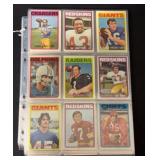 (90) 1972 Topps NFL Football Cards