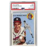 1954 Topps Warren Spahn #20 Baseball Card PSA 4