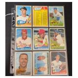 (18) 1965 Topps Baseball Cards with Stars hi grade
