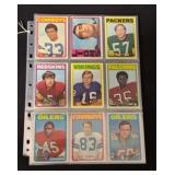 (90) 1972 Topps NFL Football Cards with Stars