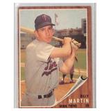 1962 Topps Billy Martin #208 Baseball Card