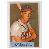 1954 Bowman #64 Eddie Mathews Baseball Card