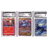 Three CGC Graded Japanese Pokï¿½mon Cards