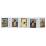 (5) 1951 Topps Magic Football Cards VG Condition