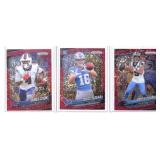 (3)2025 Panini Prizm Red Shimmer RC Football Cards