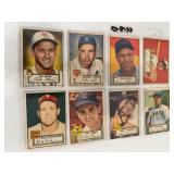 1952 Topps Baseball Cards Assorted Lot of 8
