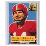 1956 Topps Y.A. Tittle Football Card #86