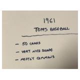 (50) 1961 Topps Baseball Cards