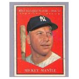1961 Topps #475 Mickey Mantle MVP Baseball Card