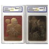 (2)2005 Merrick Mint Tom Brady Graded Metal Cards