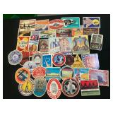 Vintage Luggage Labels Advertising Hotels