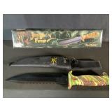 Frost Cutlery Jungle Fever V Knife and Sheath NOS
