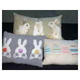 Easter Throw Pillows-Like New Condition