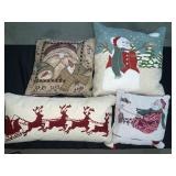 Christmas Throw Pillows-Like New