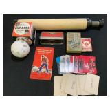 Binoculars, Telescope, Wiffle Ball, Playing Cards