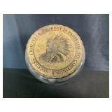 Duraglas Tobacco Jar with Native American on Lid