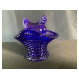 Cobalt Blue Glass Hen on a Nest