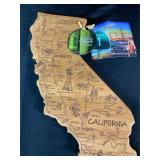 Bamboo Serving Board-Shape of California-NEW