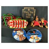 Christmas Plates Nesting Boxes Cracker Server