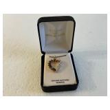 Marked 18K Gold over Sterling Silver Diamond &