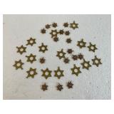 Jewish Star of David Gold Colored Charms Pendants