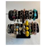 Lot of 18 Vintage Bracelets