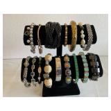 Lot of 16 Vintage Bracelets & Bangles