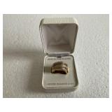 Fine Silver Plated Genuine Diamond Accent Ring