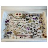 Large Lot of Earrings Necklaces & More