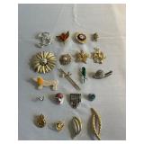 Lot of 20 Vintage Jewelry Pins
