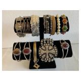 Lot of 12 Vintage Bracelets & Bangles