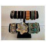 Lot of 10 Vintage Bangles & Bracelets