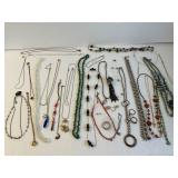 Lot of 35 Pcs Necklaces Earrings Pins & More