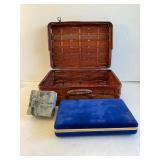 Vintage Sewing Basket & Jewelry Boxes