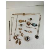 Vintage Cameo Jewelry lot of 21 pieces