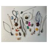 25 pc lot Gorgeous Glass Jewelry Pendants/Earrings