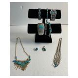Turquoise / Blue Bracelets Necklaces Ring