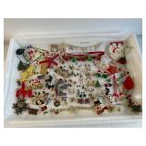 Large Christmas Lot Pins Earrings Bracelets & More