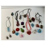 Lot of 20+ Pcs Glass Art Pendants / Earrings