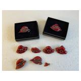 Red Hat Society Pins Magnets & Pendant 9 pcs