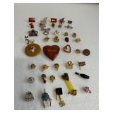 Lot of 40 Lapel Pins / Regular Pins / Brooches