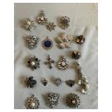 Lot of 20 Vintage Pins / Pendants etc