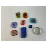 8 Art Glass Pcs