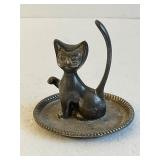 Vintage Metal Cat Ring / Jewelry Holder