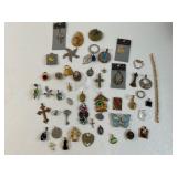 Lot of 48 pcs Charms / Pendants / Brooches