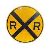 Railroad Crossing Metal Sign