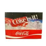 Cola-Cola Metal over Cardboard Sign